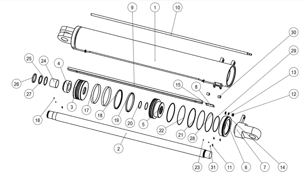Crane-Boom-Anti-Tilt-Hydraulic-Cylinder-Parts