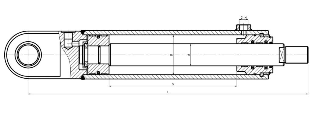 Sanitation-Machinery-Forward-Thrust-Hydraulic-Cylinder-Dimensions