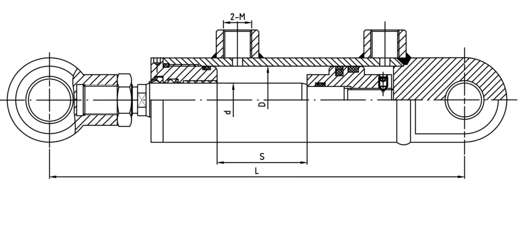 Sanitation-Machinery-Locking-Hydraulic-Cylinder-Dimensions